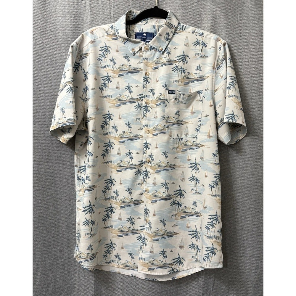 Southern Shirt Short Sleeve Size Large Tropical‎ Size L